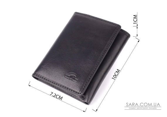 Небольшой бумажник для мужчин из глянцевой натуральной кожи Tony Perotti 20901_1 (3810 nero) Черный