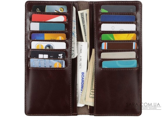 Добротный кожаный кошелек из натуральной кожи 16153