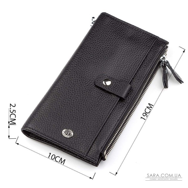 Кошелек ST Leather 18383 (ST420) надежный Черный Кошелек ST Leather 18383 (ST420) надежный Черный
