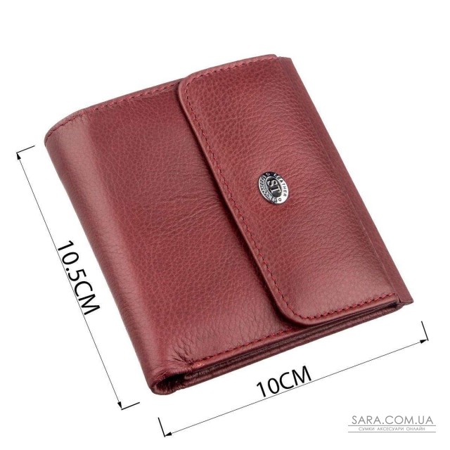 Невеликий жіночий гаманець з монетницьою ST Leather 18920 Бордовий Невеликий жіночий гаманець з монетницьою ST Leather 18920 Бордовий