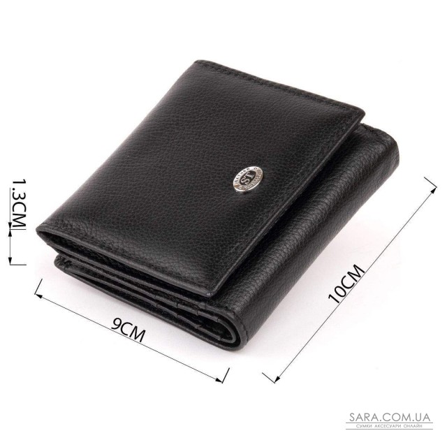 Компактный кошелек женский ST Leather 19256 Черный Компактный кошелек женский ST Leather 19256 Черный