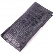 Стильный вертикальный бумажник из натуральной фактурной кожи KARYA 21433 Черный