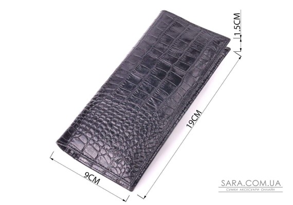 Стильный вертикальный бумажник из натуральной фактурной кожи KARYA 21433 Черный