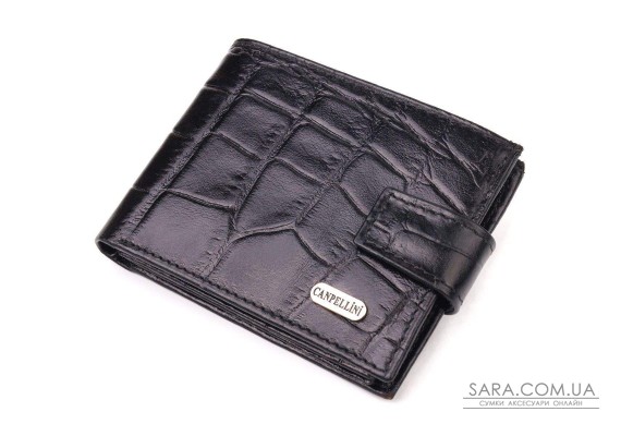 Кошелек мужской из натуральной фактурной кожи CANPELLINI 21511 Черный