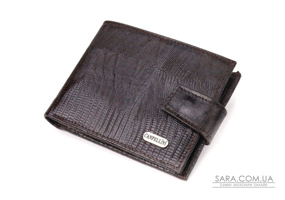 Мужской кошелек из натуральной фактурной кожи CANPELLINI 21512 Коричневый