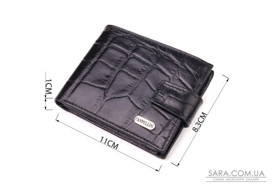 Кошелек мужской из натуральной фактурной кожи CANPELLINI 21511 Черный