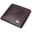 Лакированный кошелек для мужчин в два сложения из натуральной фактурной кожи CANPELLINI 21585 Коричневый