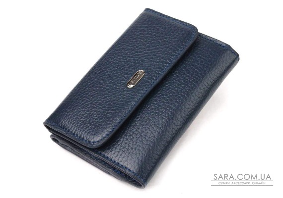 Практичный кошелек для женщин из натуральной кожи флотар CANPELLINI 21593 Синий