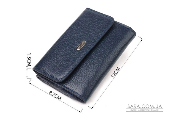 Практичный кошелек для женщин из натуральной кожи флотар CANPELLINI 21593 Синий