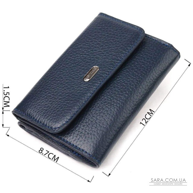 Практичный кошелек для женщин из натуральной кожи флотар CANPELLINI 21593 Синий Практичный кошелек для женщин из натуральной кожи флотар CANPELLINI 21593 Синий