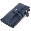 Зручний гаманець із натуральної зернистої шкіри CANPELLINI 21635 Синій