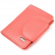 Стильный компактный женский кошелек из натуральной кожи CANPELLINI 21669 Коралловый