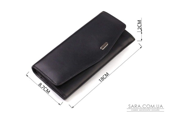 Шикарный женский кошелек с удобным функционалом кожаный CANPELLINI 21724 Черный