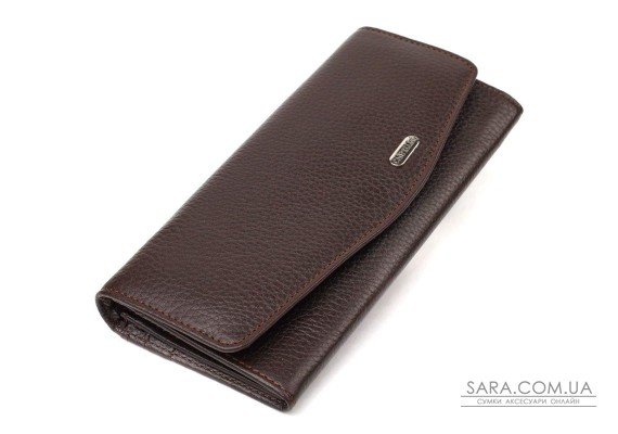 Женский кошелек с удобным функционалом кожаный CANPELLINI 21723 Коричневый