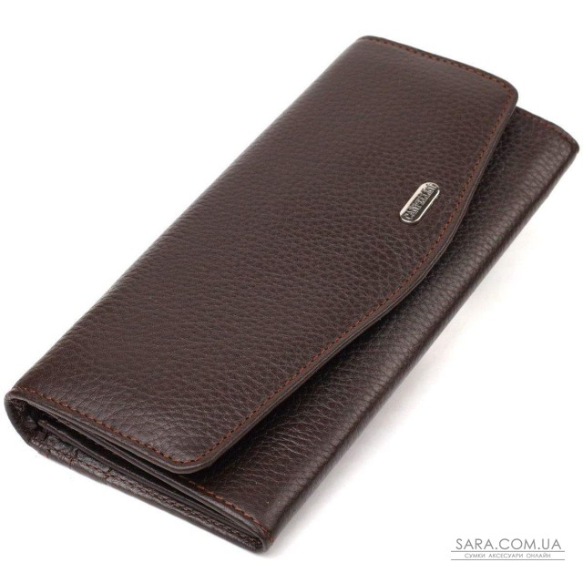 Женский кошелек с удобным функционалом кожаный CANPELLINI 21723 Коричневый Женский кошелек с удобным функционалом кожаный CANPELLINI 21723 Коричневый