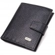 Стильный мужской бумажник в комбинации двух цветов из натуральной зернистой кожи CANPELLINI 21728 Черный