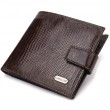 Мужской современный кошелек горизонтального формата из натуральной кожи с тиснением CANPELLINI 21757 Коричневый