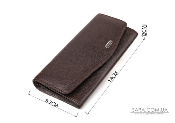 Женский кошелек с удобным функционалом кожаный CANPELLINI 21723 Коричневый