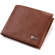 Бумажник для стильных мужчин без застежки из натуральной кожи CANPELLINI 21765 Светло-коричневый