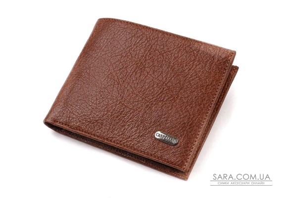 Бумажник для стильных мужчин без застежки из натуральной кожи CANPELLINI 21765 Светло-коричневый