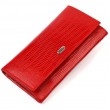 Яскравий гаманець для жінок із натуральної фактурної шкіри CANPELLINI 21823 Червоний