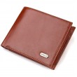 Надежный горизонтальный мужской бумажник среднего размера из натуральной гладкой кожи CANPELLINI 21862 Коричневый
