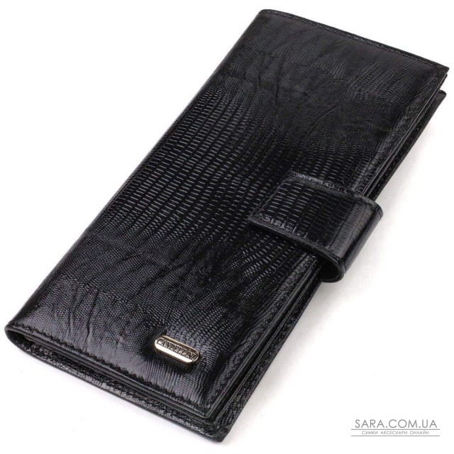 Тонкий кошелек для мужчин из натуральной кожи с тиснением CANPELLINI 21913 Черный Тонкий кошелек для мужчин из натуральной кожи с тиснением CANPELLINI 21913 Черный