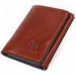 Стильный мужской кошелек в три сложения GRANDE PELLE 16786 Коричневый