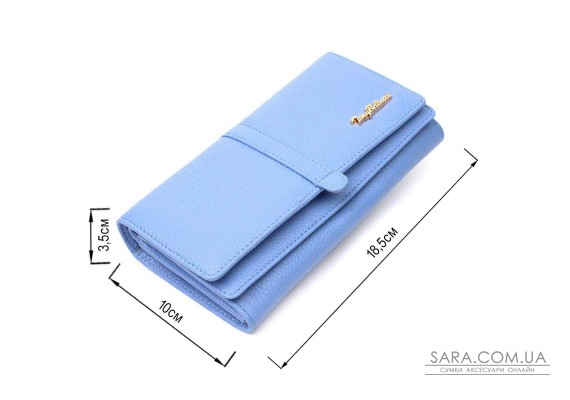 Красивий жіночий гаманець з великою кількістю відділень із натуральної шкіри Tony Bellucci 21962 Блакитний