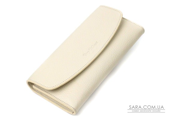 Цікавий жіночий гаманець з монетницею на блискавці з натуральної шкіри Tony Bellucci 21965 Молочний