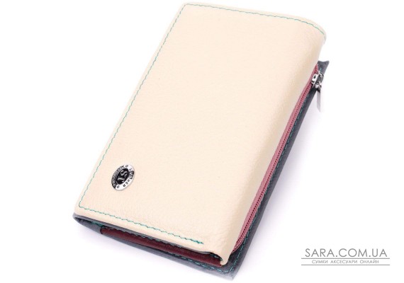 Надійний жіночий гаманець з якісної натуральної шкіри ST Leather 19461 Різнокольоровий