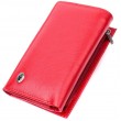 Жіночий гаманець в три складання з натуральної шкіри ST Leather 19469 Червоний