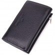 Шкіряний жіночий гаманець у три додавання ST Leather 22488 Чорний