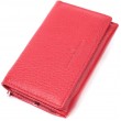 Шкіряний зручний жіночий гаманець у три додавання ST Leather 22490 Червоний