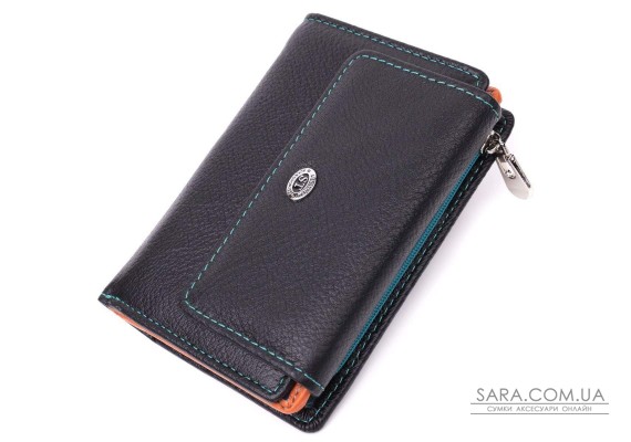 Стильний гаманець для жінок із натуральної шкіри ST Leather 22501 Чорний