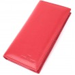 Вертикальний жіночий гаманець на магнітах із натуральної шкіри ST Leather 22539 Червоний