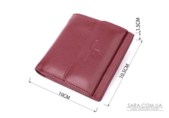 Невеликий жіночий гаманець з монетницею з натуральної шкіри ST Leather 22544 Бордовий