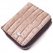 Фактурний жіночий гаманець із монетницею з натуральної шкіри з тисненням під крокодила KARYA 21413 Бежевий
