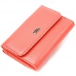Стильный молодежный кошелек из натуральной кожи флотар CANPELLINI 21595 Коралловый