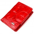 Лакований вертикальний жіночий гаманець з натуральної шкіри з тисненням під крокодила CANPELLINI 21681 Червоний