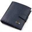 Модный мужской бумажник из натуральной зернистой кожи CANPELLINI 21746 Синий