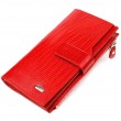 Красивый женский кошелек из натуральной фактурной кожи CANPELLINI 21646 Красный