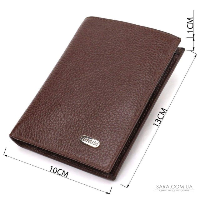 Мужской современный кошелек вертикального формата из натуральной кожи CANPELLINI 21756 Коричневый Мужской современный кошелек вертикального формата из натуральной кожи CANPELLINI 21756 Коричневый