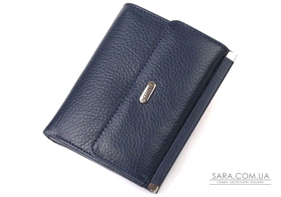 Практичный кошелек для женщин среднего размера из натуральной кожи флотар CANPELLINI 21813 Синий