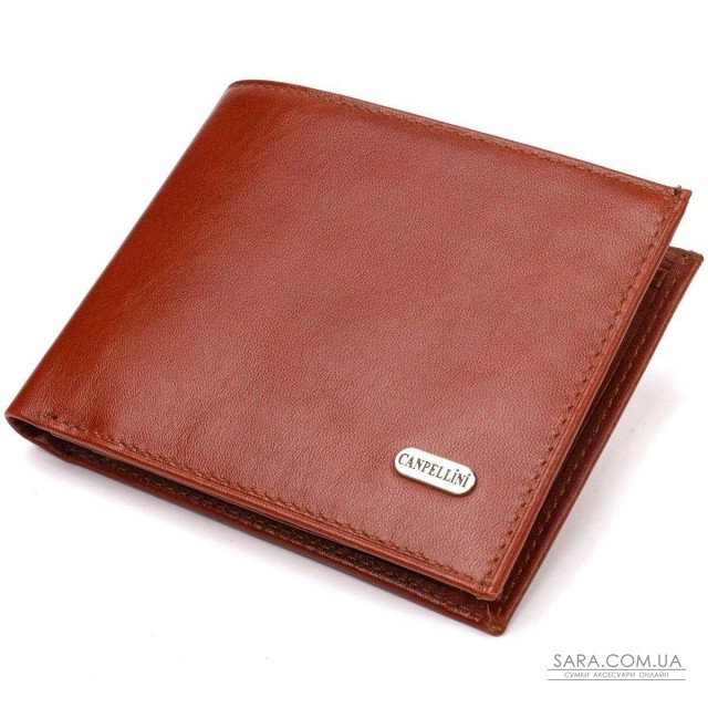 Мужской бумажник без застежки горизонтального формата из натуральной гладкой кожи CANPELLINI 21762 Коричневий Мужской бумажник без застежки горизонтального формата из натуральной гладкой кожи CANPELLINI 21762 Коричневий