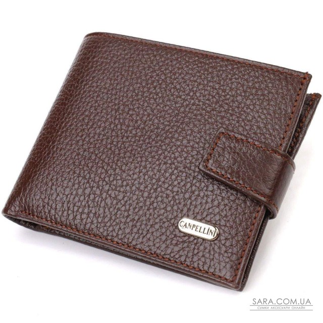 Практичный горизонтальный кошелек для мужчин из натуральной кожи флотар CANPELLINI 21886 Коричневый Практичный горизонтальный кошелек для мужчин из натуральной кожи флотар CANPELLINI 21886 Коричневый