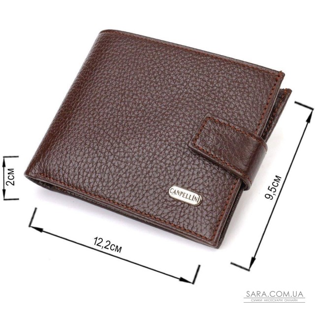 Практичный горизонтальный кошелек для мужчин из натуральной кожи флотар CANPELLINI 21886 Коричневый Практичный горизонтальный кошелек для мужчин из натуральной кожи флотар CANPELLINI 21886 Коричневый