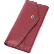 Гаманець для жінок із натуральної шкіри з геометричним клапаном ST Leather 22547 Бордовий