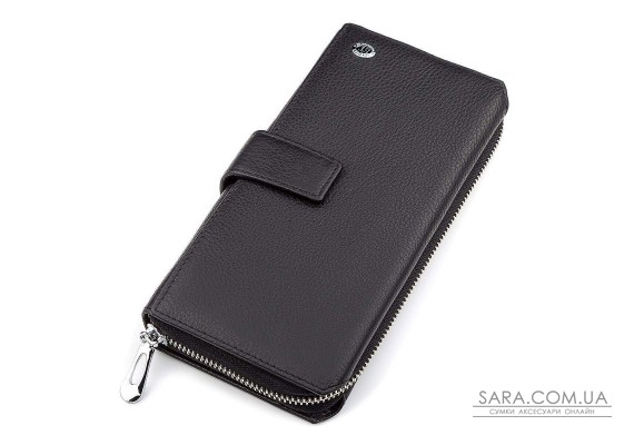 Мужской кошелек ST Leather 18453 (ST128) стильный Черный