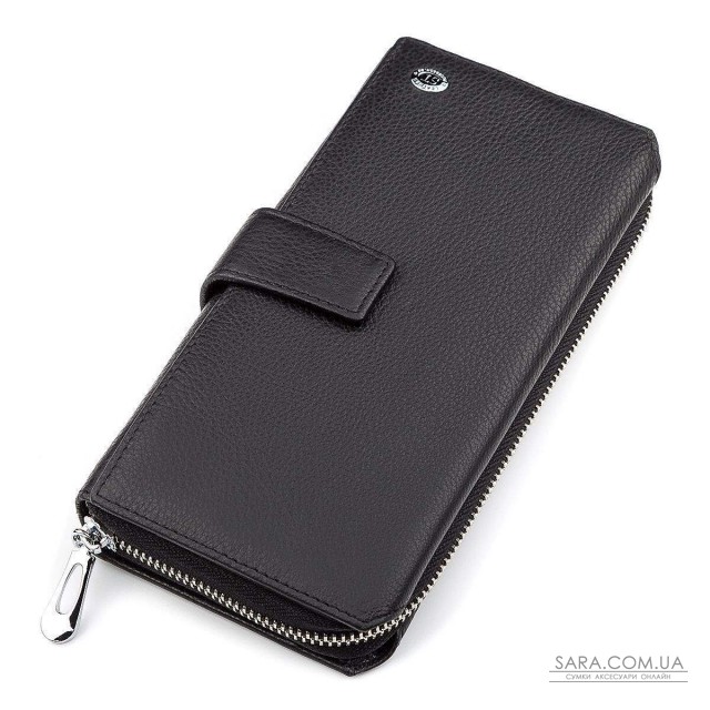 Мужской кошелек ST Leather 18453 (ST128) стильный Черный Мужской кошелек ST Leather 18453 (ST128) стильный Черный